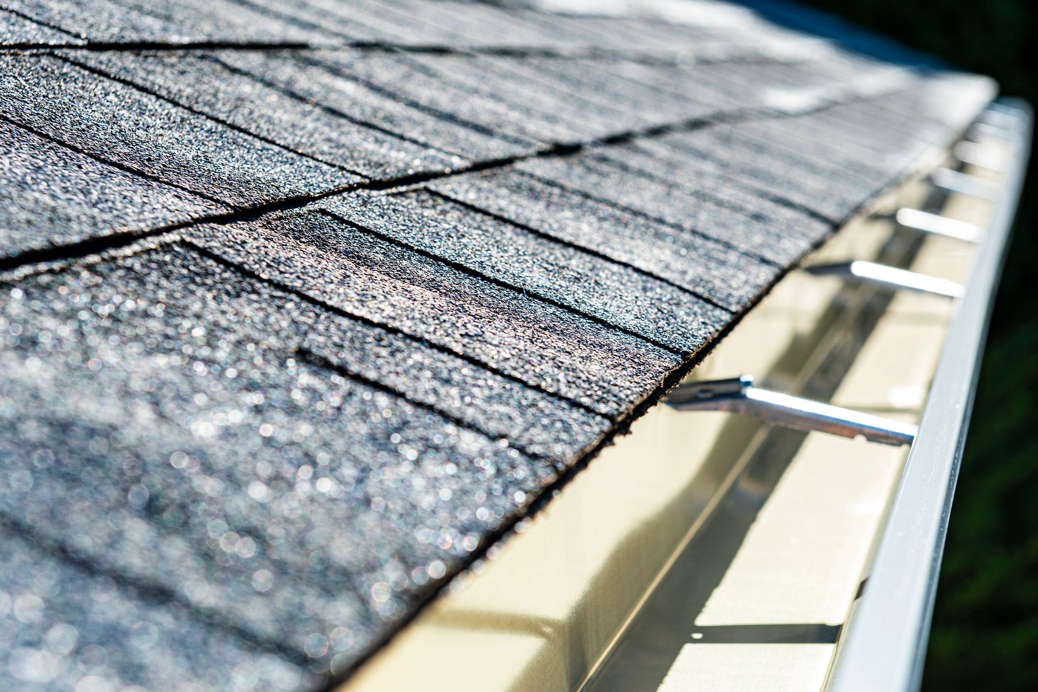 Residential roof and gutters installed by a Lane County OR roofing contractor