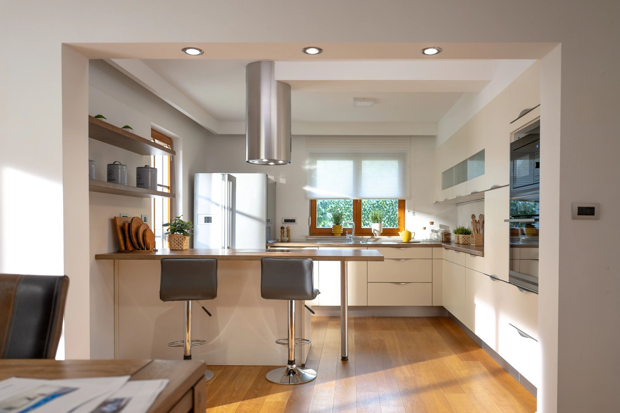 Bright modern kitchen interior