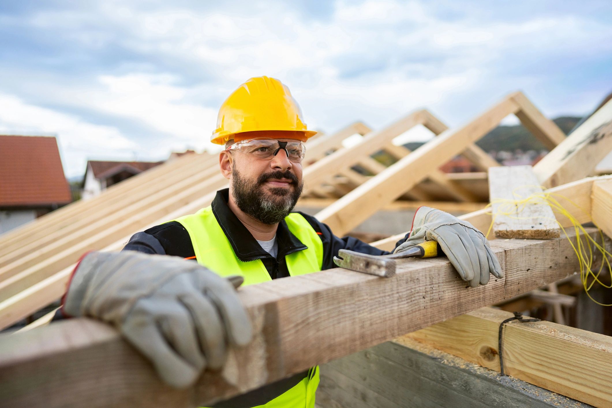 Springfield OR roofing contractor inspecting roof structure
